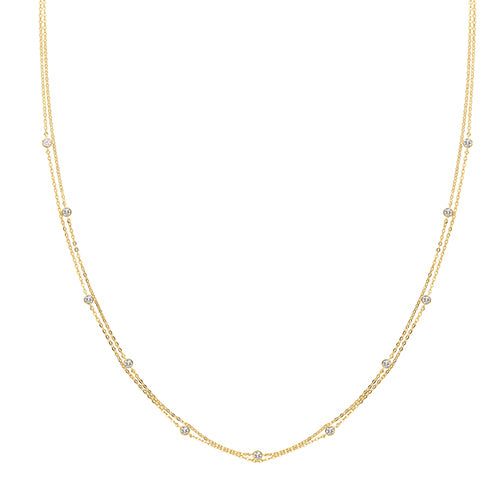 9ct Nlet Dbl Cz Chain