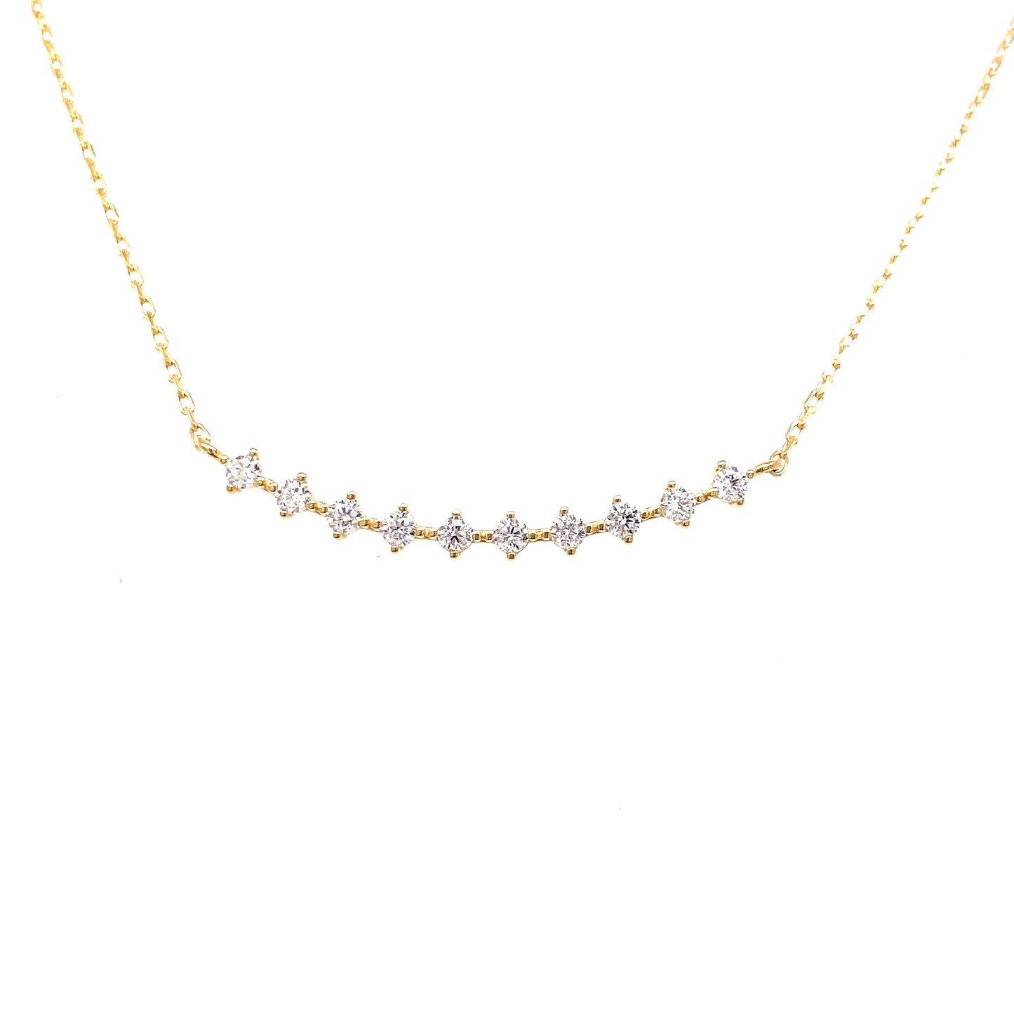 9ct Cubic Zirconia Hammock Necklet