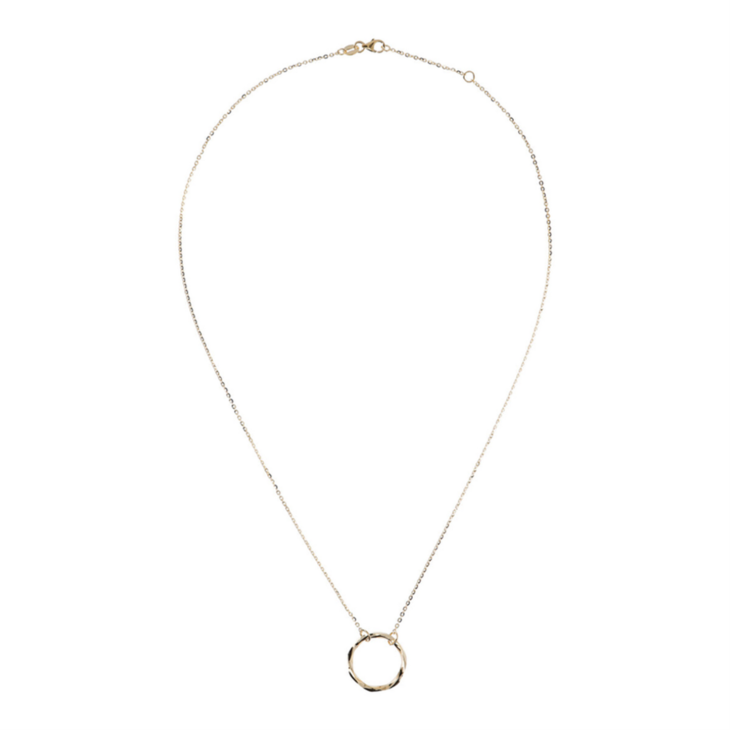 9ct Gold Open Diamond Cut Circle Necklet