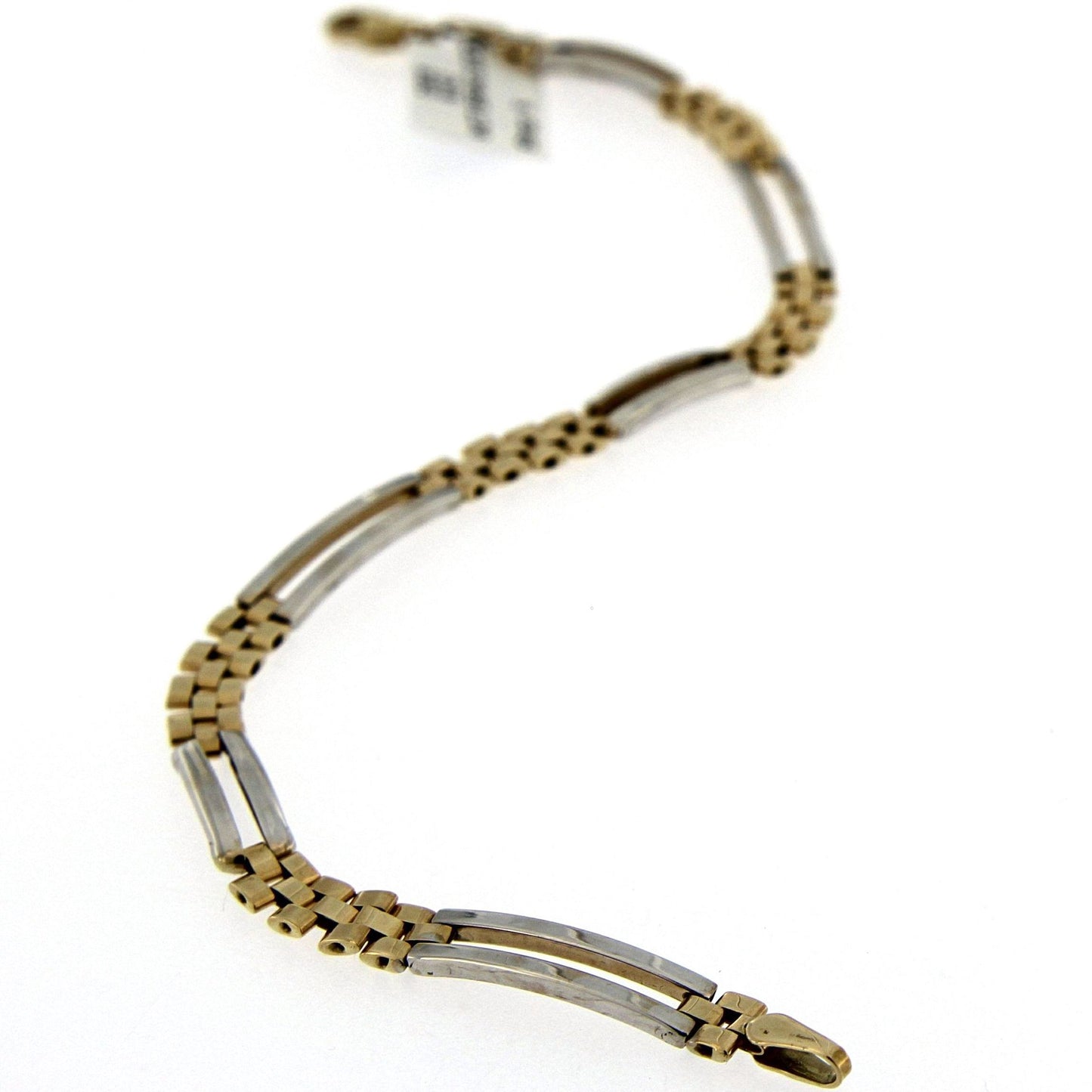 9ct Two Colour Panther Link Bracelet