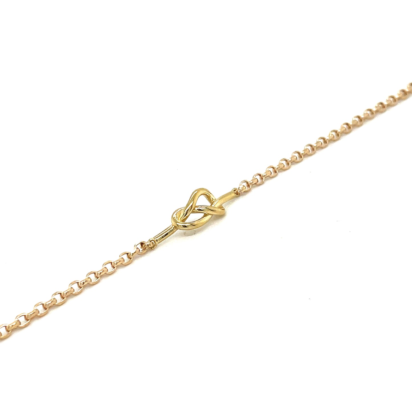 9ct Knot And Chain Link 19cm Bracelet