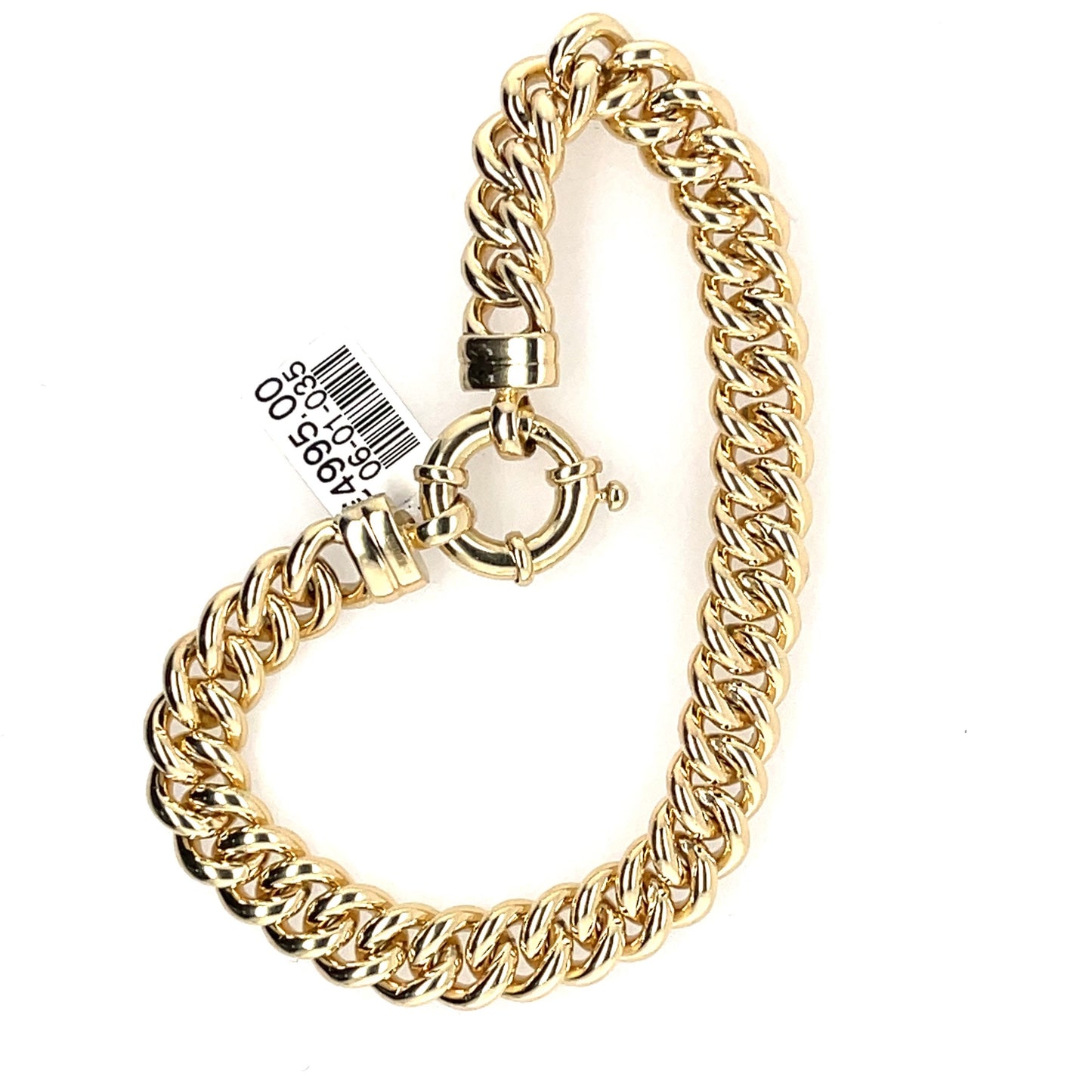 9ct 8.5' Handmade 9mm Curb Link 48 Gramm Bracelet