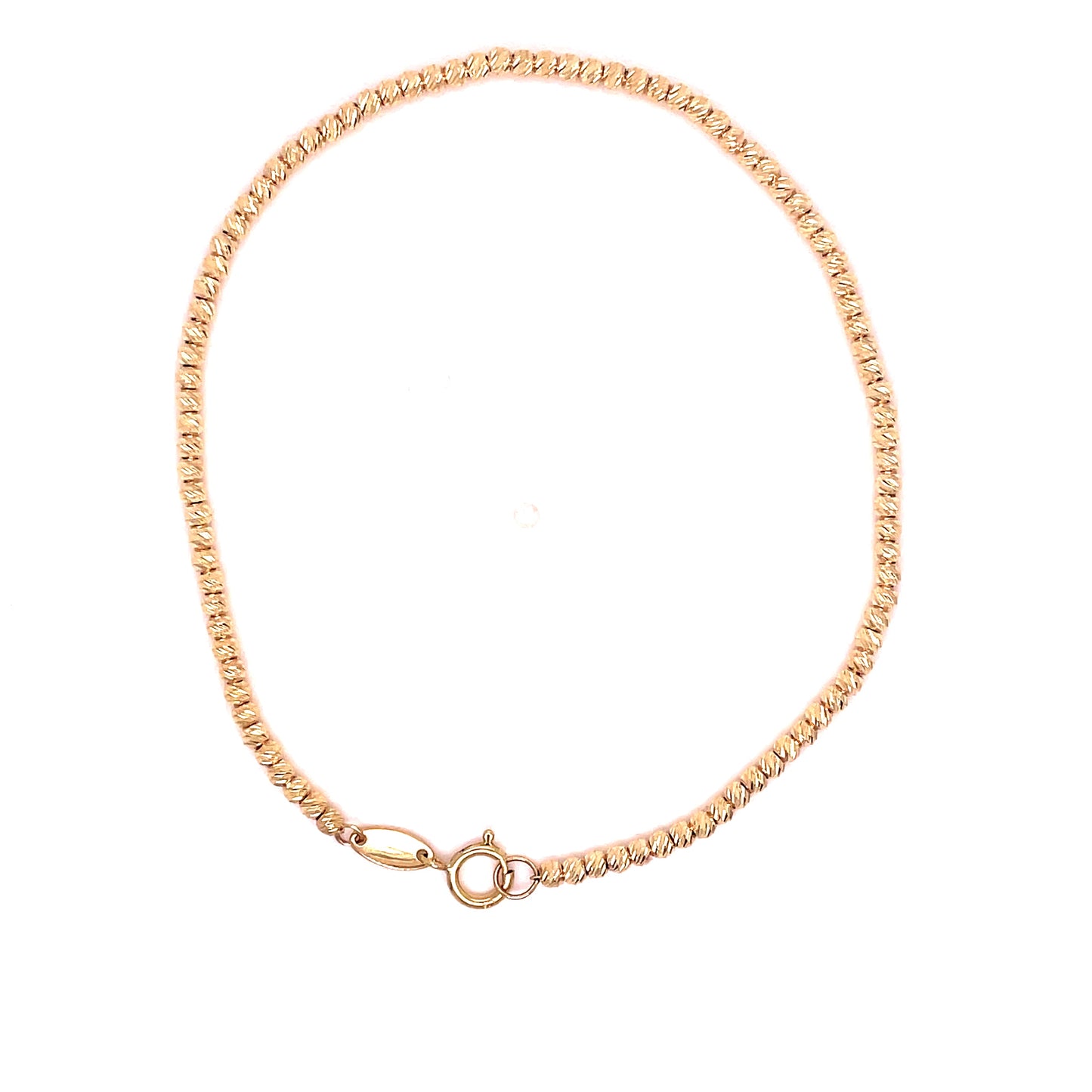 9ct Diamond Cut Ball 7' Bracelet