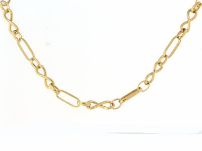 9ct Open Link Figure Of Eight Bracelet