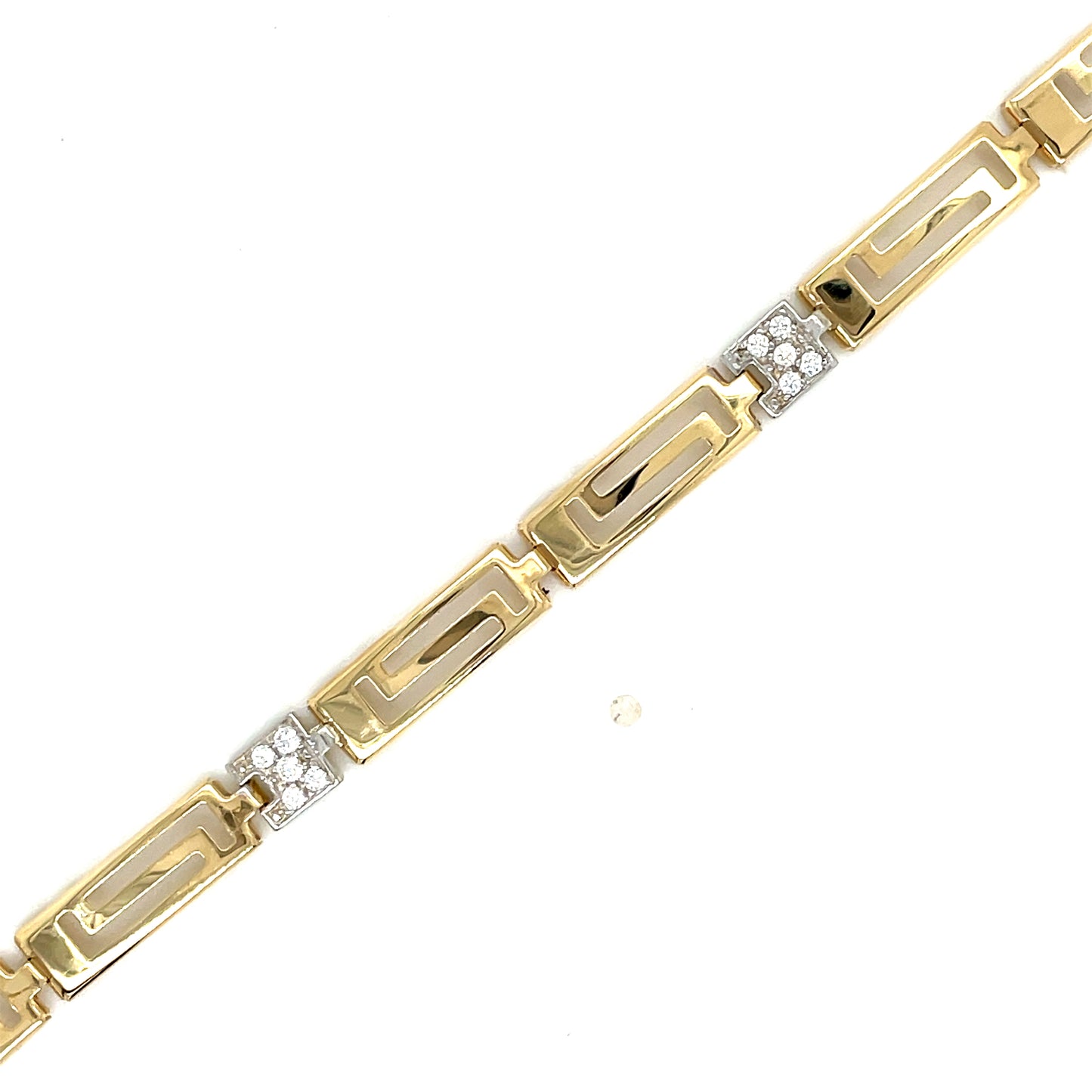 9ct Cubic Zirconia Greek Style Braclet