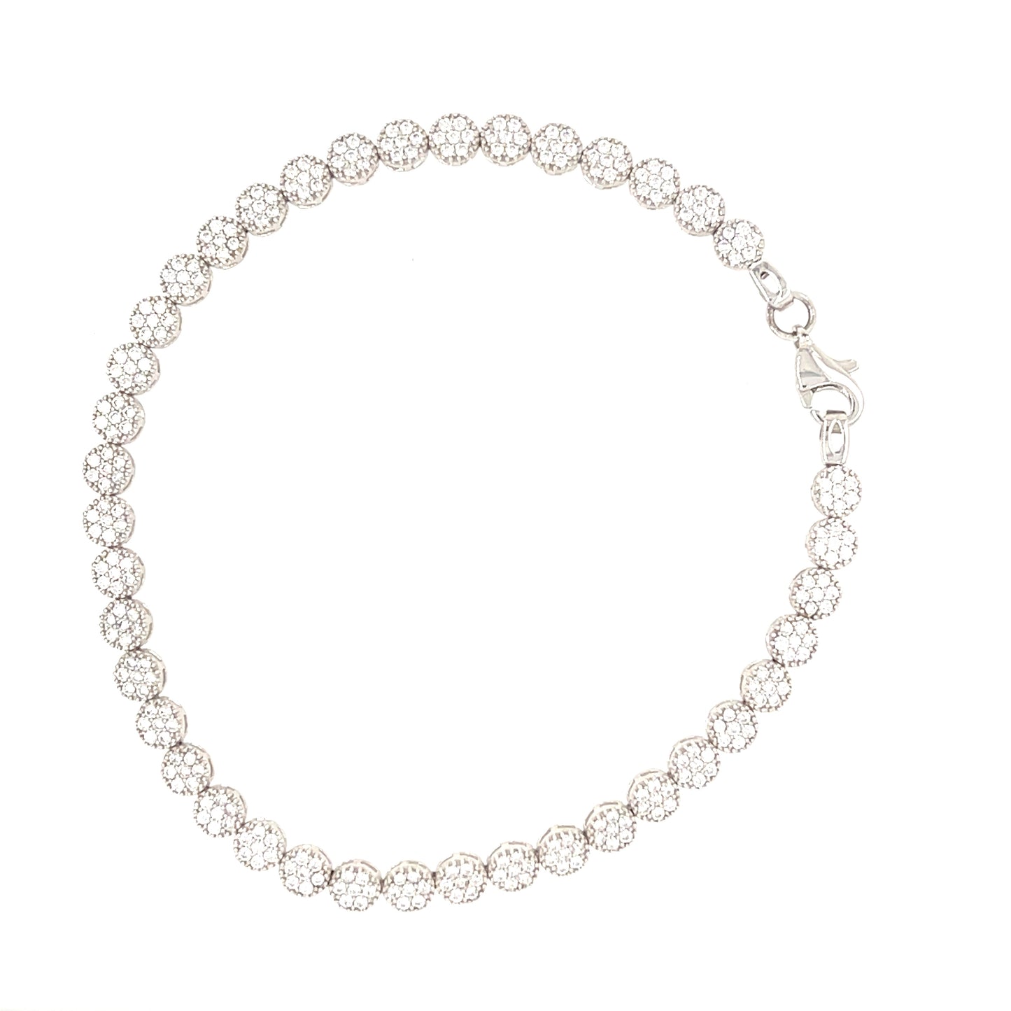 9ct White Gold Cubic Zirconia Tennis Bracelet