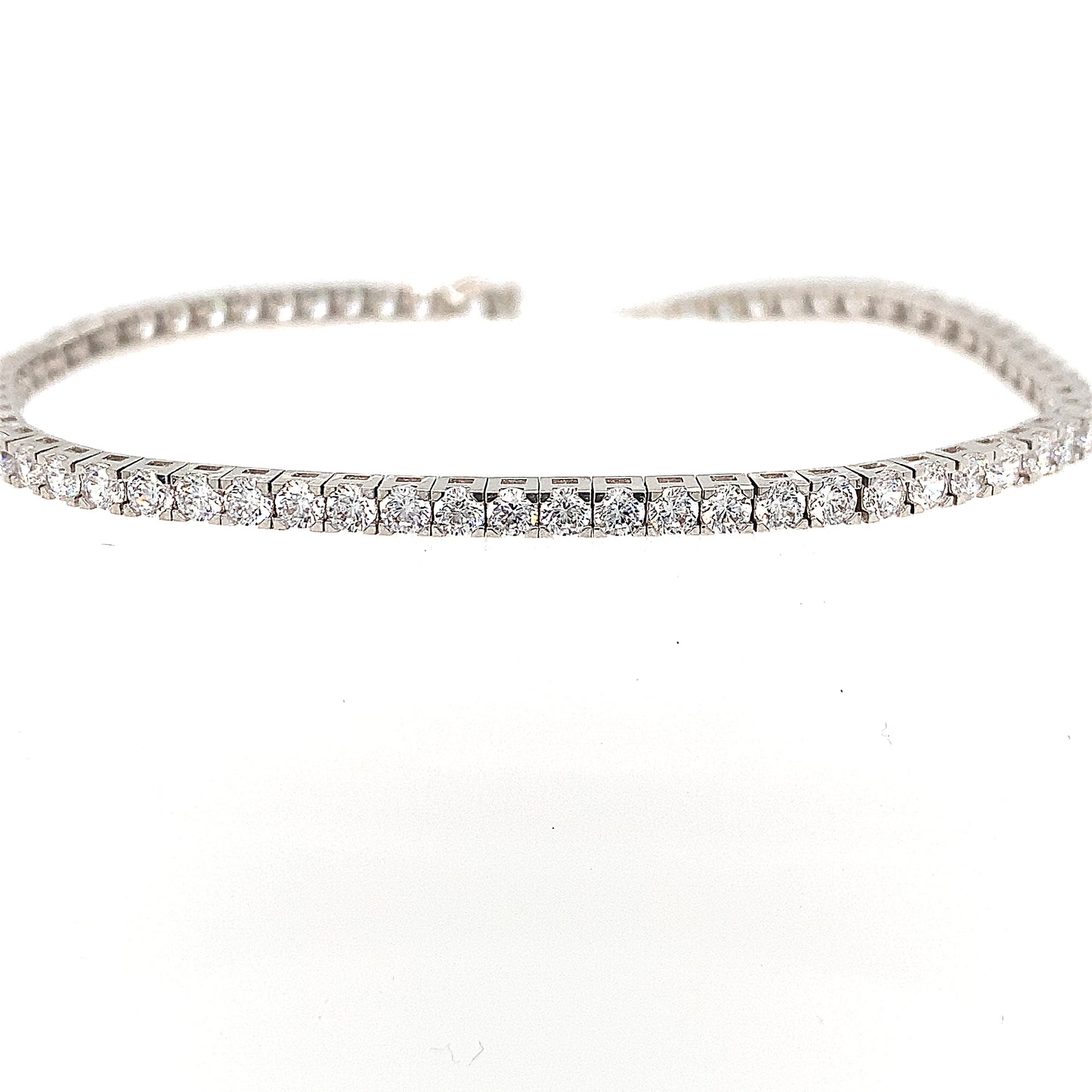 9ct White Gold Cubic Zirconia Tennis Bracelet