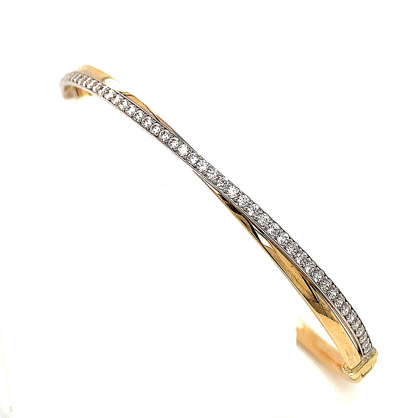 9ct Cubic Zirconia Crossover Bangle