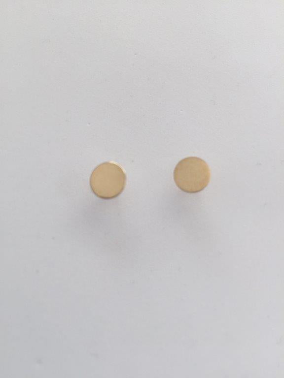 9ct Round Small Disc Earrings