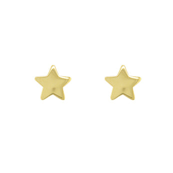 9ct Y/Gold Polished Star Stud Earring