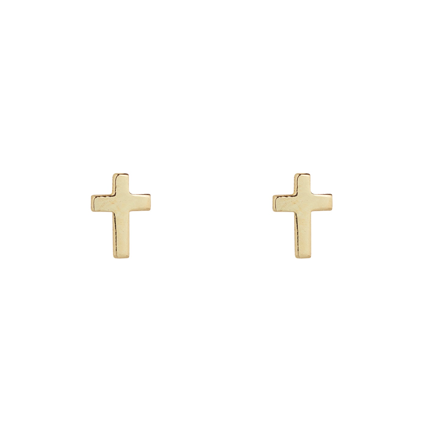 9ct Plain Petite Cross Earrings