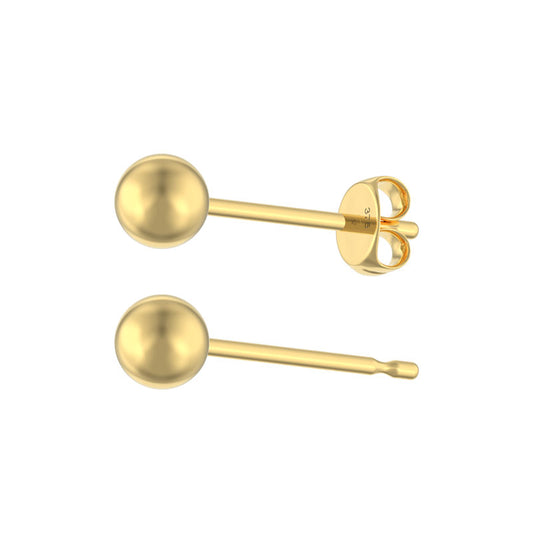 9ct Gold 3mm Ball Stud Earring