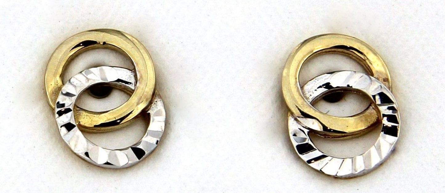 9ct Double Circle Earrings