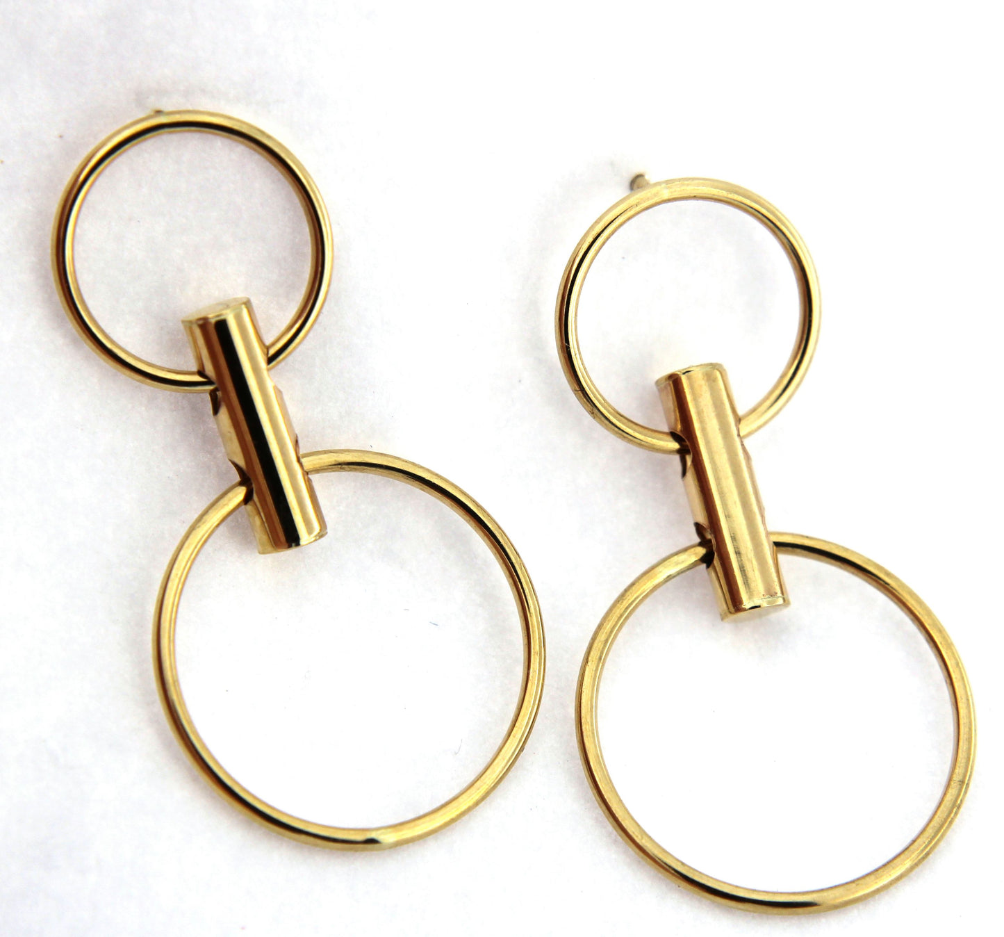 9ct Interlocking Hoop Earrings