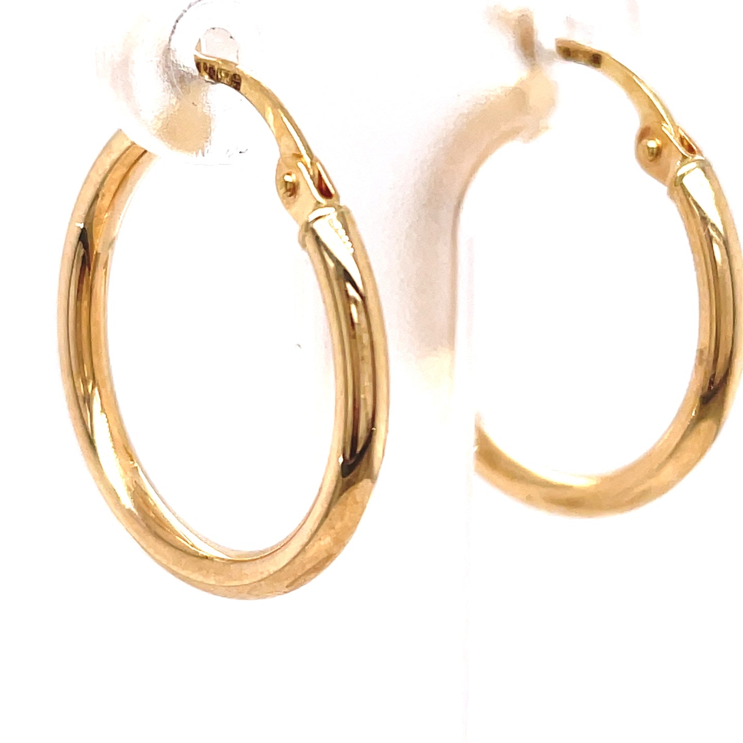9ct 2mm Round Hoop Earring