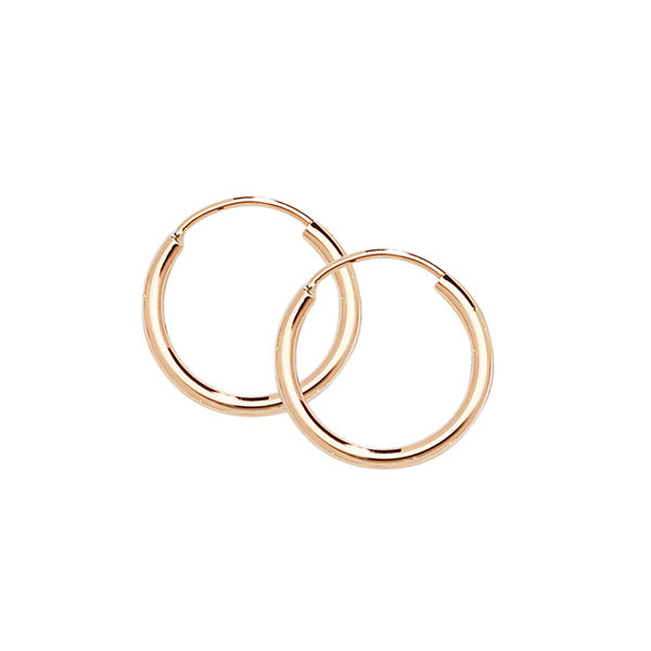 9ct 15mm Hoop Earrings