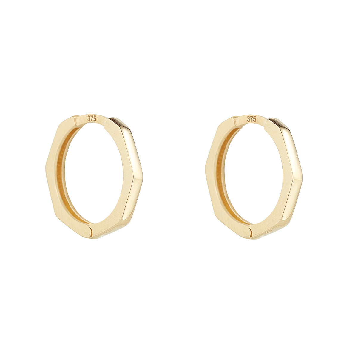 9ct Bamboo Huggie Earring