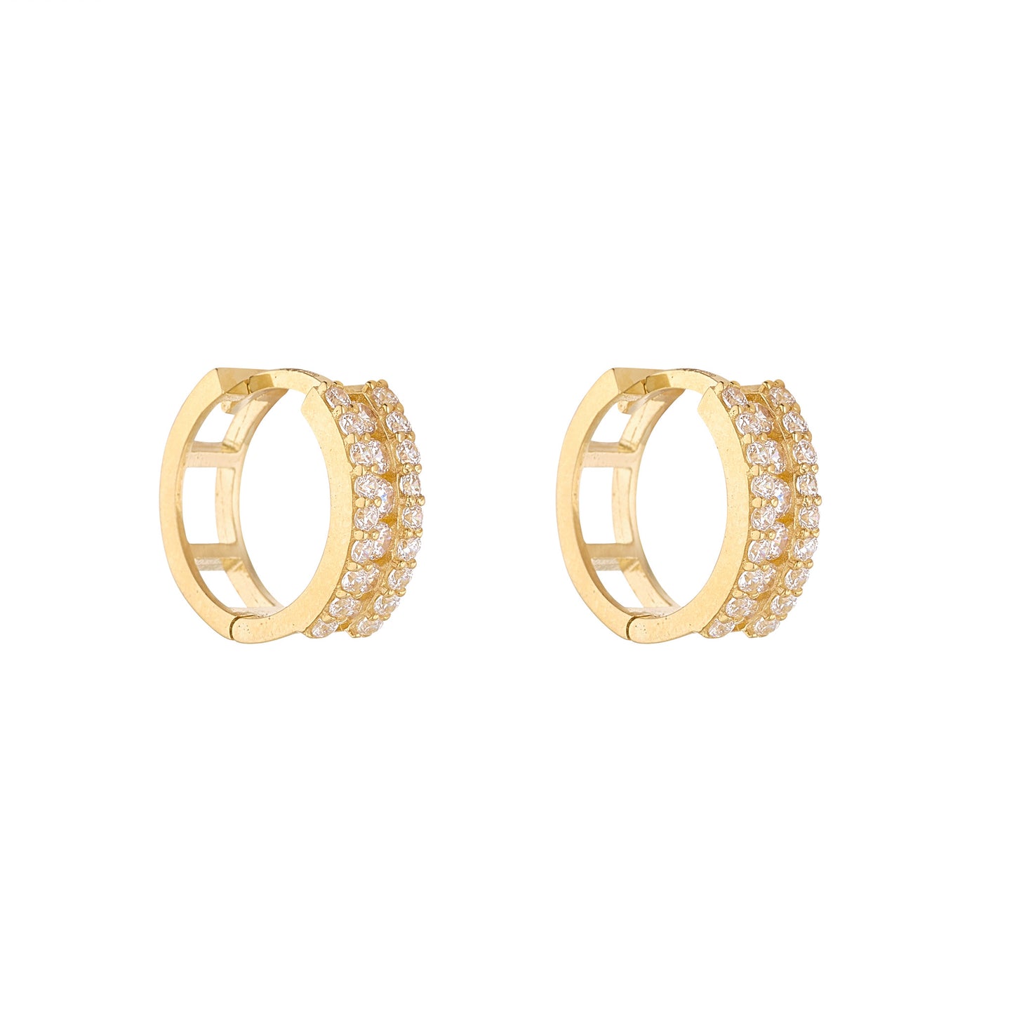 9ct Gold Cubic Zirconia Huggie Earring
