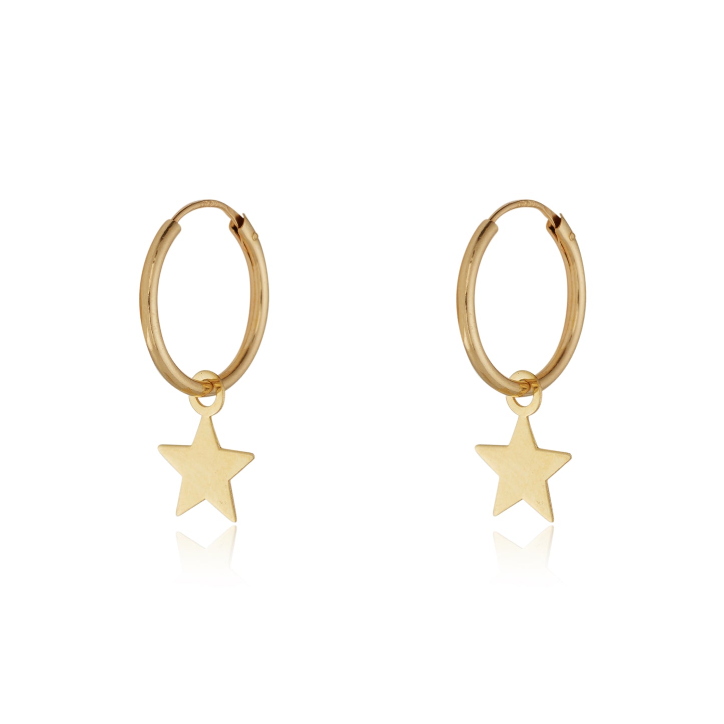 9ct Star Drop Earrings