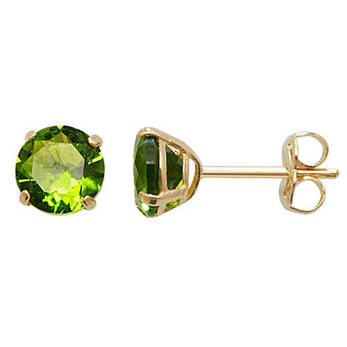 9ct Cubic Zirconia Peridot August Birthstone Earring