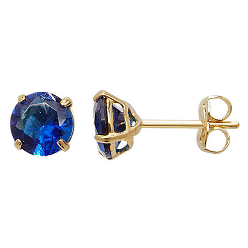 9ct Cubic Zirconia Sapphire September Birthstone Earring