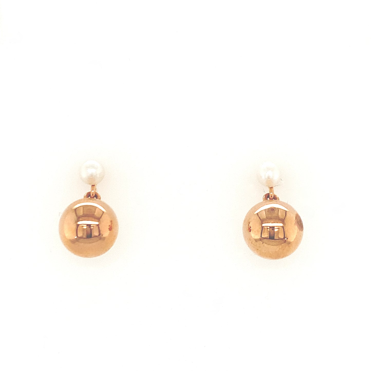 9ct Rose Gold Pearl Drop Earring