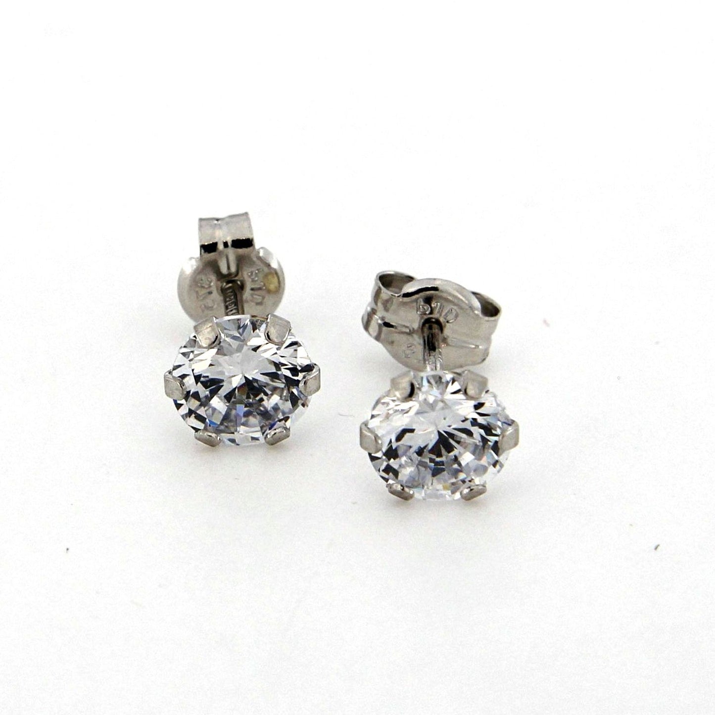 9ct White Gold Cubic Zirconia Earrings