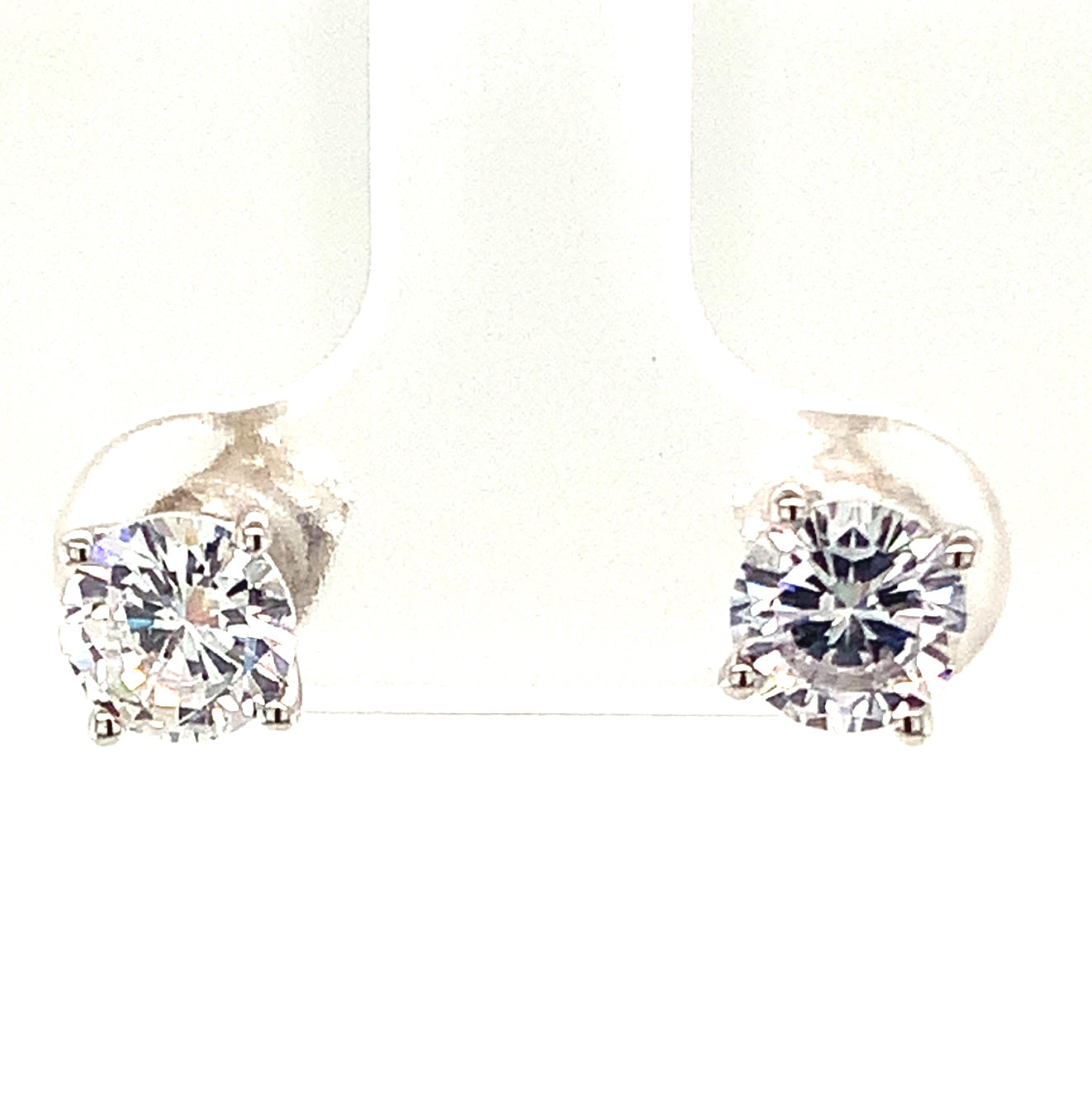 9ct White Gold Cubic Zirconia Earrings