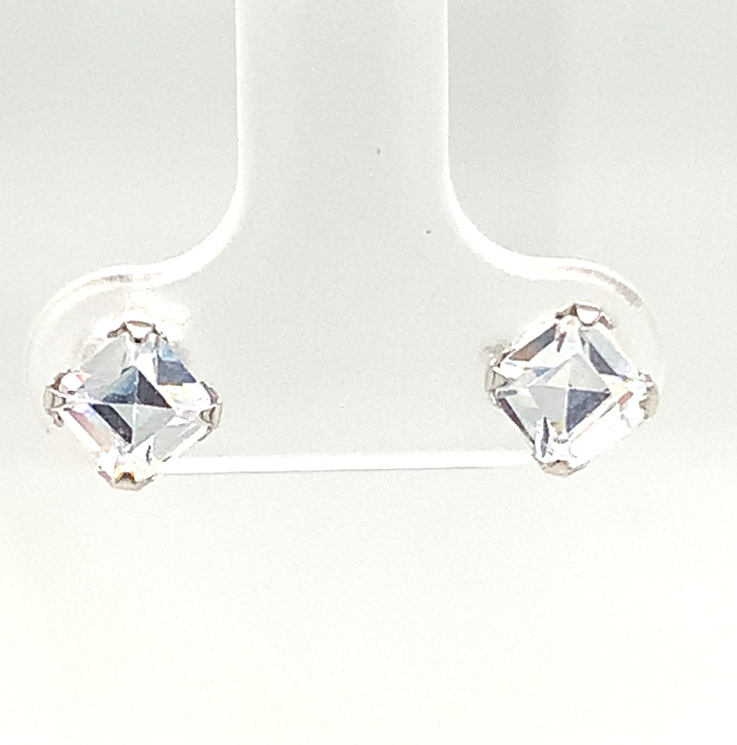 9ct White Gold Cubic Zirconia Earrings