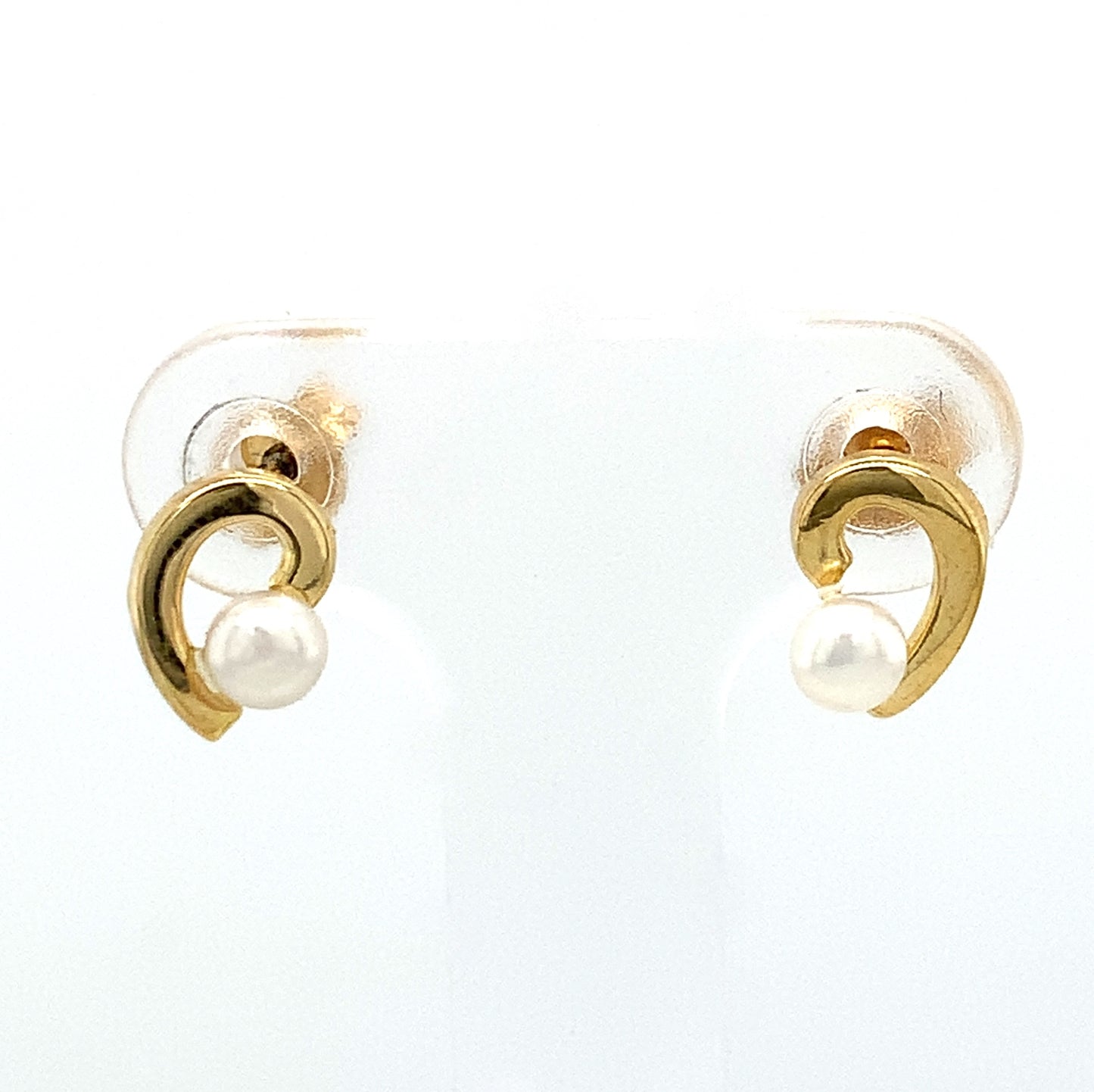 9ct Pearl Loop Earrings