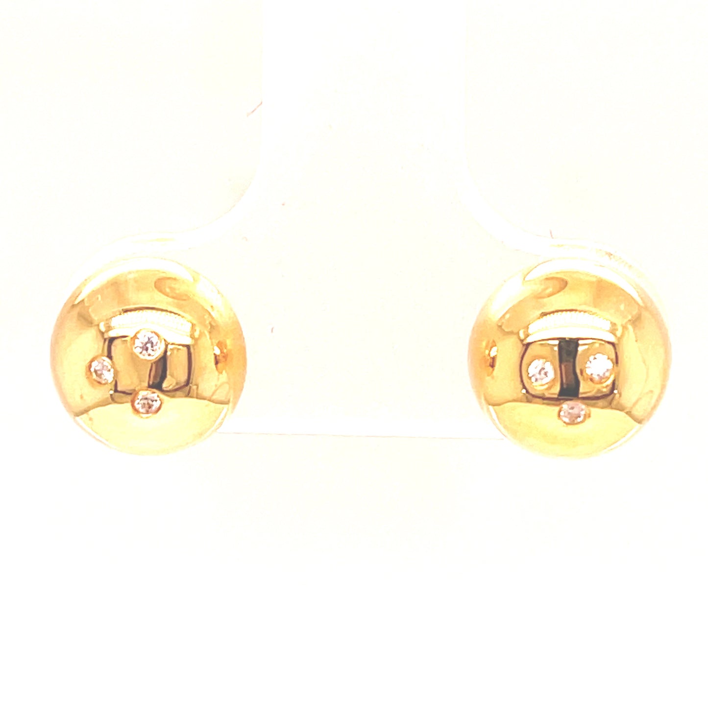9ct Cubic Zirconia Round Earrings