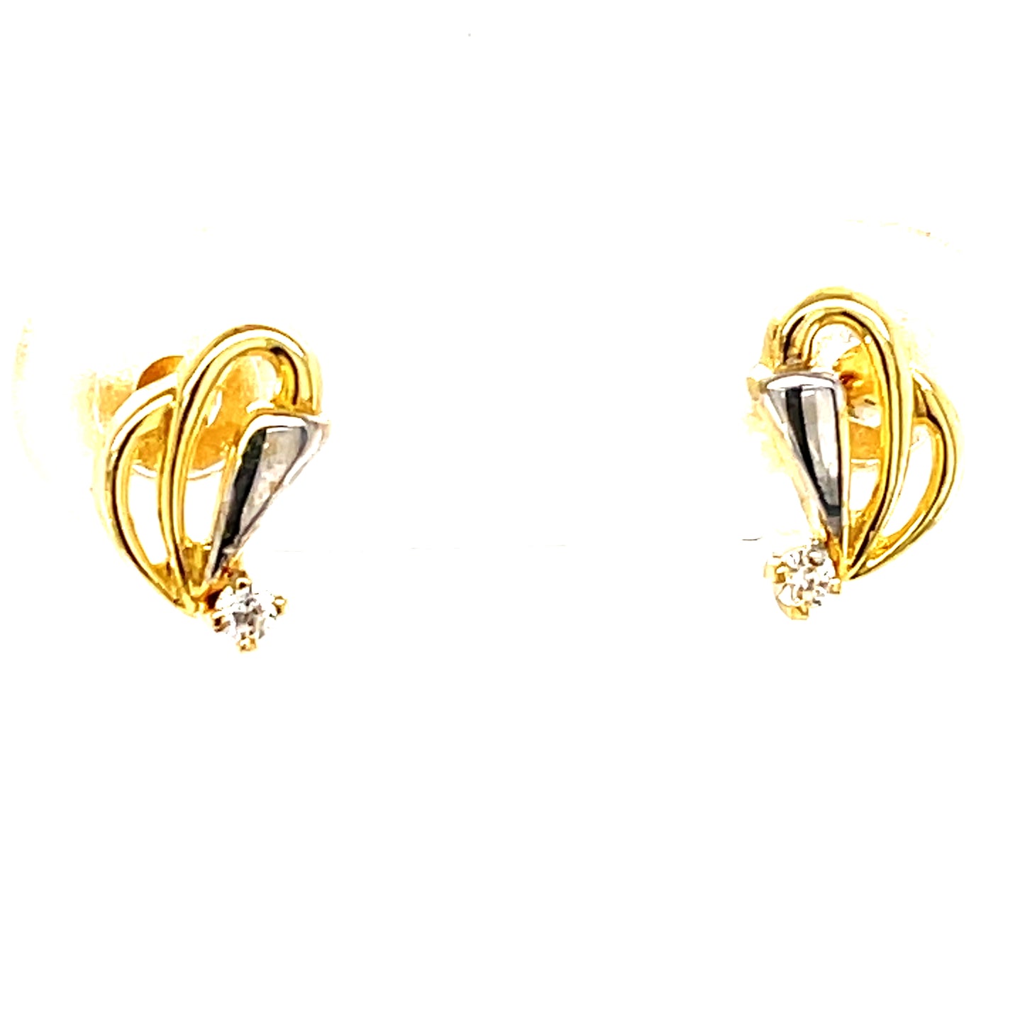 9ct Cubic Zirconia 2col Earrings