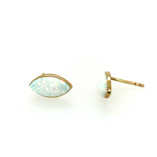 9ct Marquise Opal Earrings