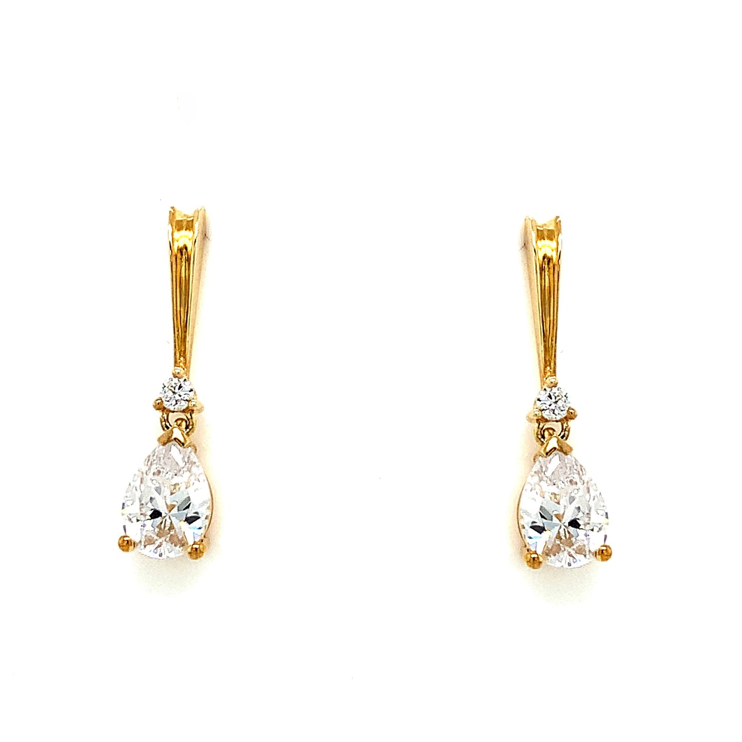 9ct Cubic Zirconia Drop Earrings