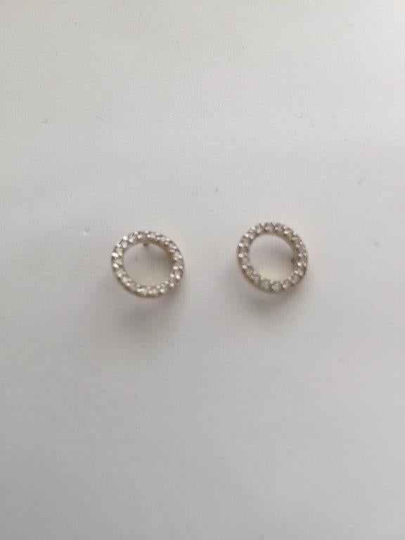 9ct Round Cubic Zirconia Earrings