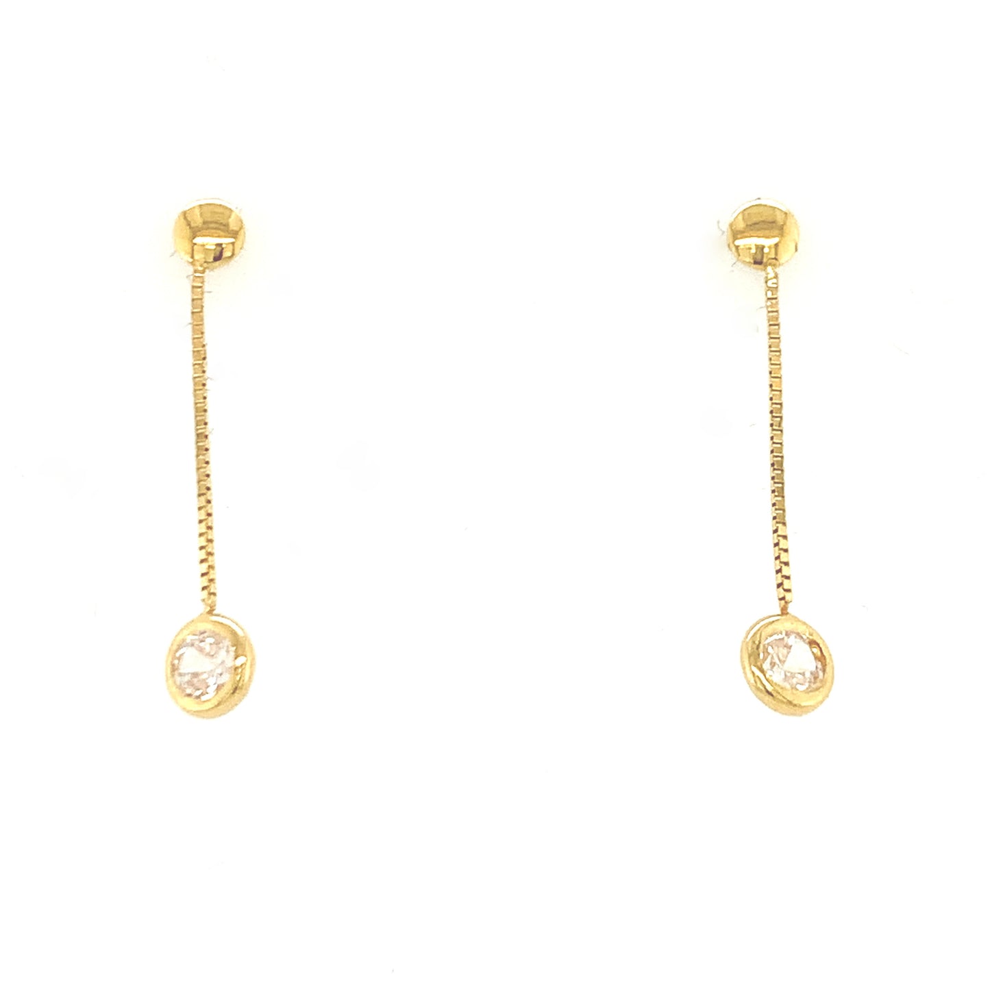 9ct Cubic Zirconia Drop Earrings
