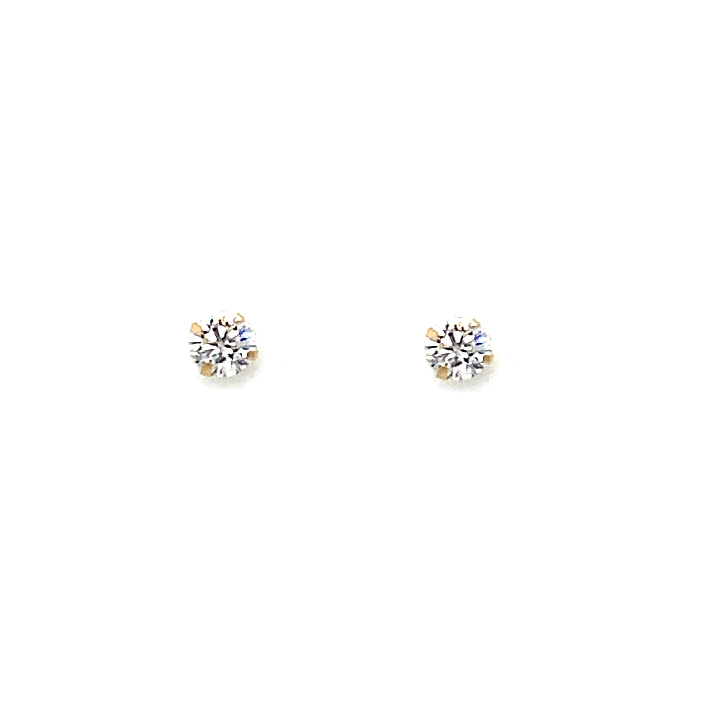 9ct 4 Claw Petite Cubic Zirconia Earring