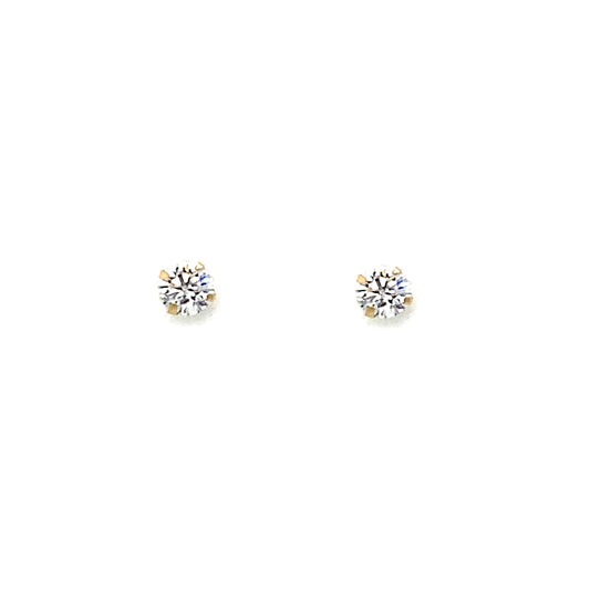9ct 4 Claw Petite Cubic Zirconia Earring
