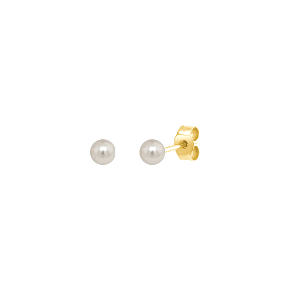 9ct Yellow Gold 5-5.5mm Cultured Pearl Stud Earrings