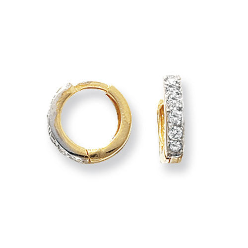 9ct Cubic Zirconia Huggy Earrings
