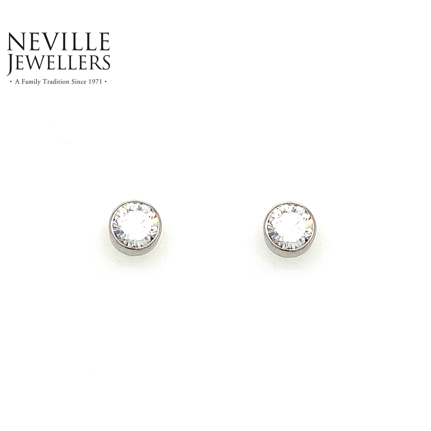 9ct White Gold Cubic Zirconia Earrings