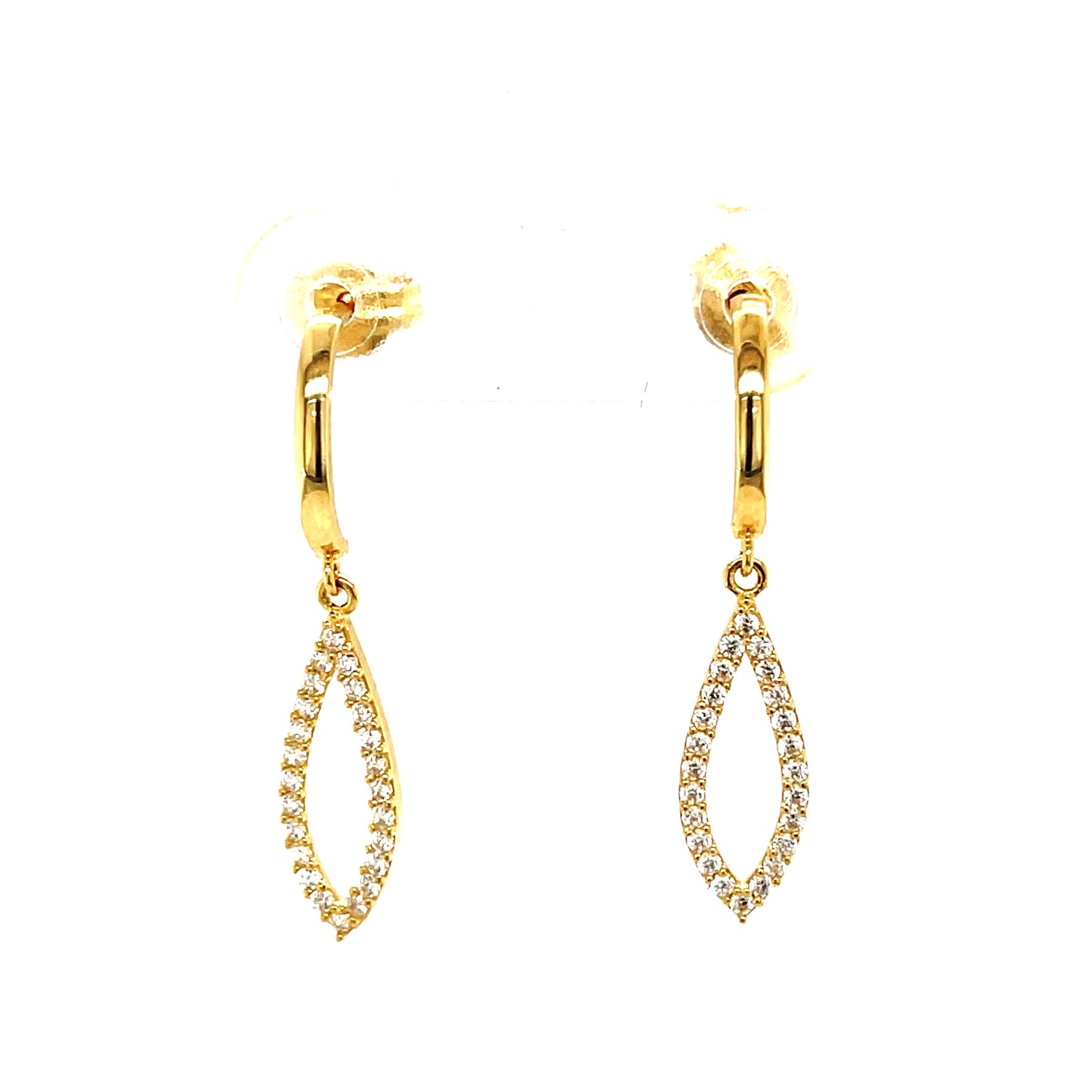 9ct Cubic Zirconia Drop Earrings