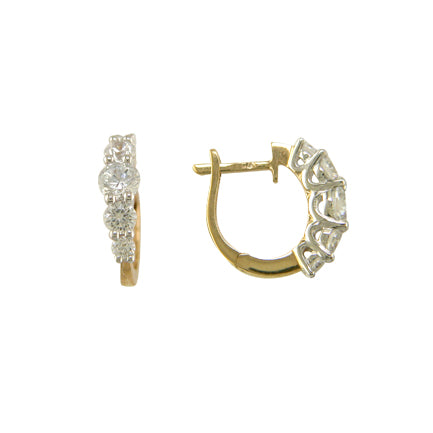 9ct Cubic Zirconia Huggy Earrings