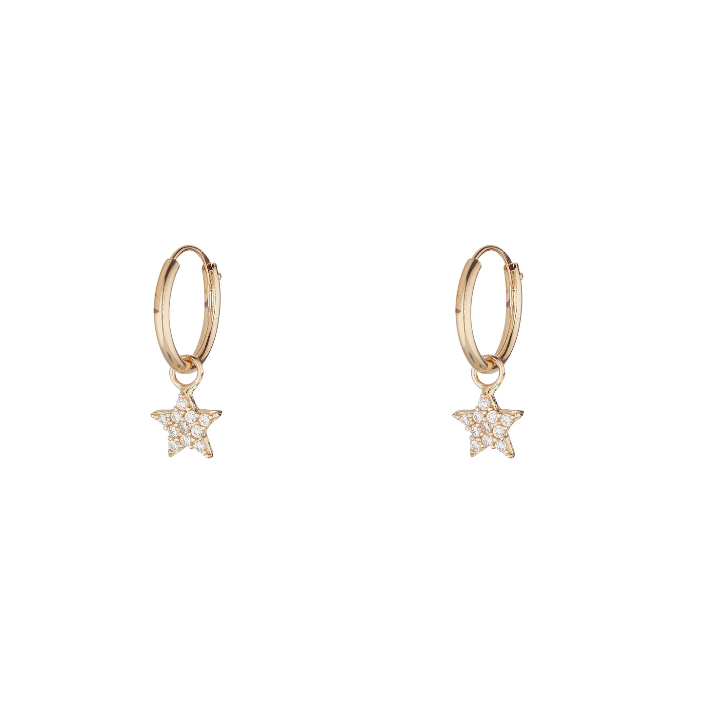 9ct Cubic Zirconia Star Drop Earrings