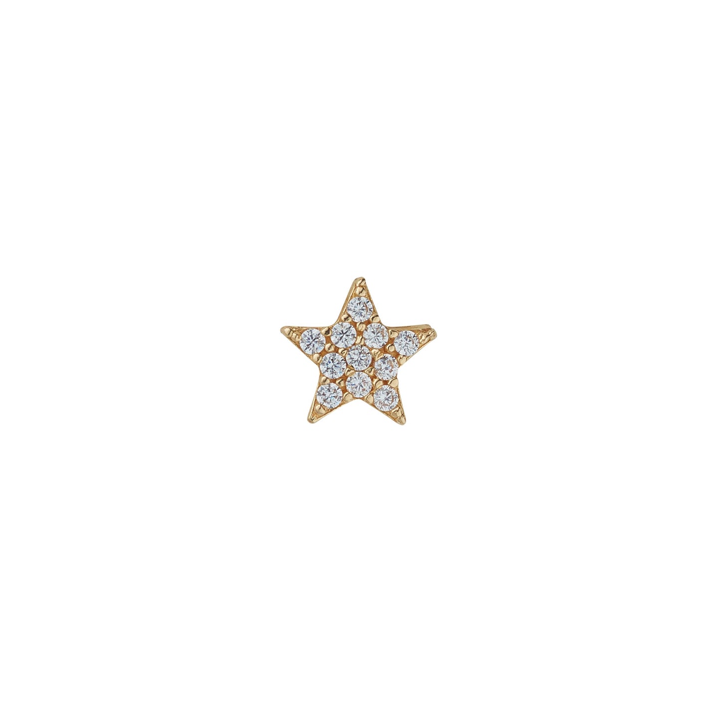 9ct Cubic Zirconia Star Earrings