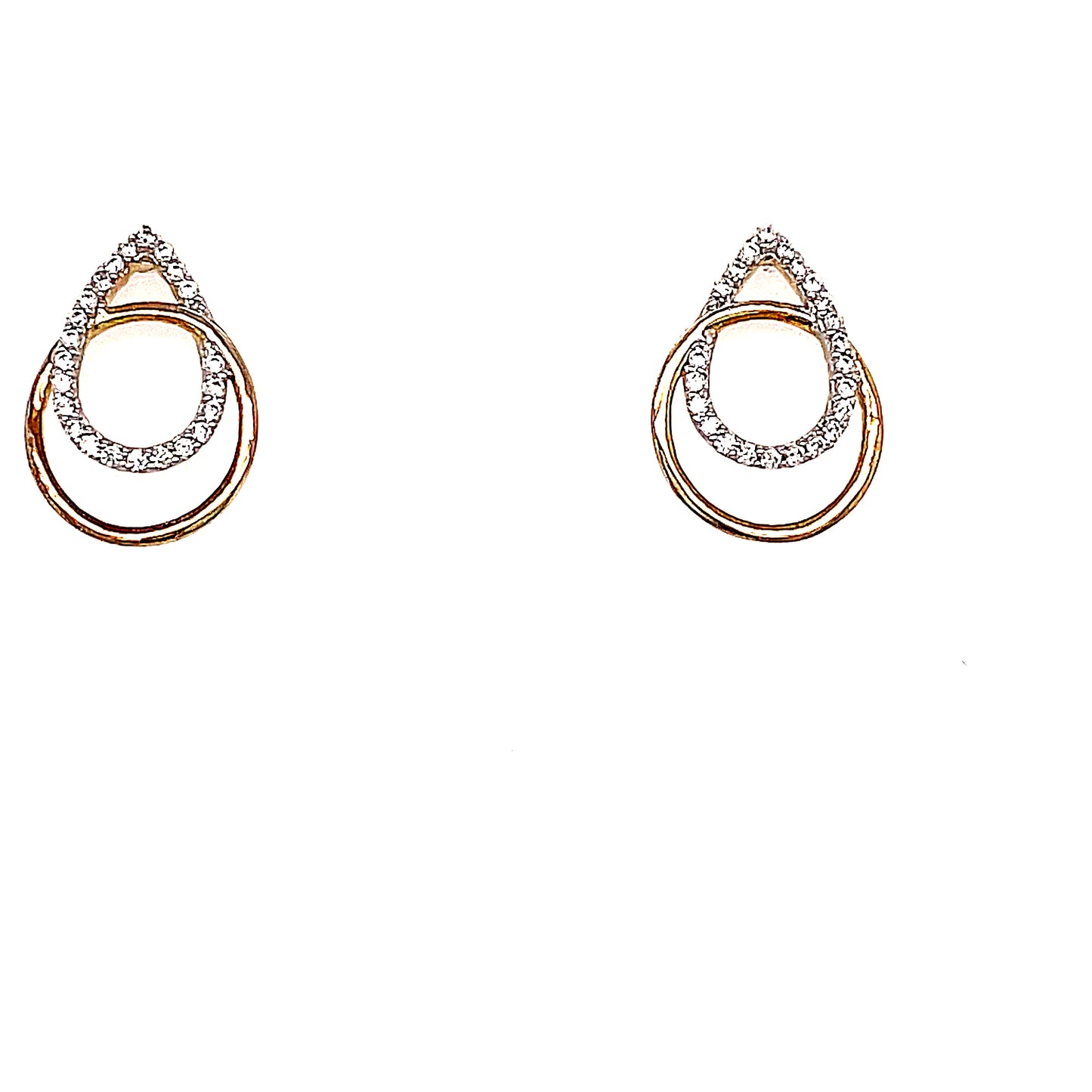 9ct Cubic Zirconia Swirl Stud Earring