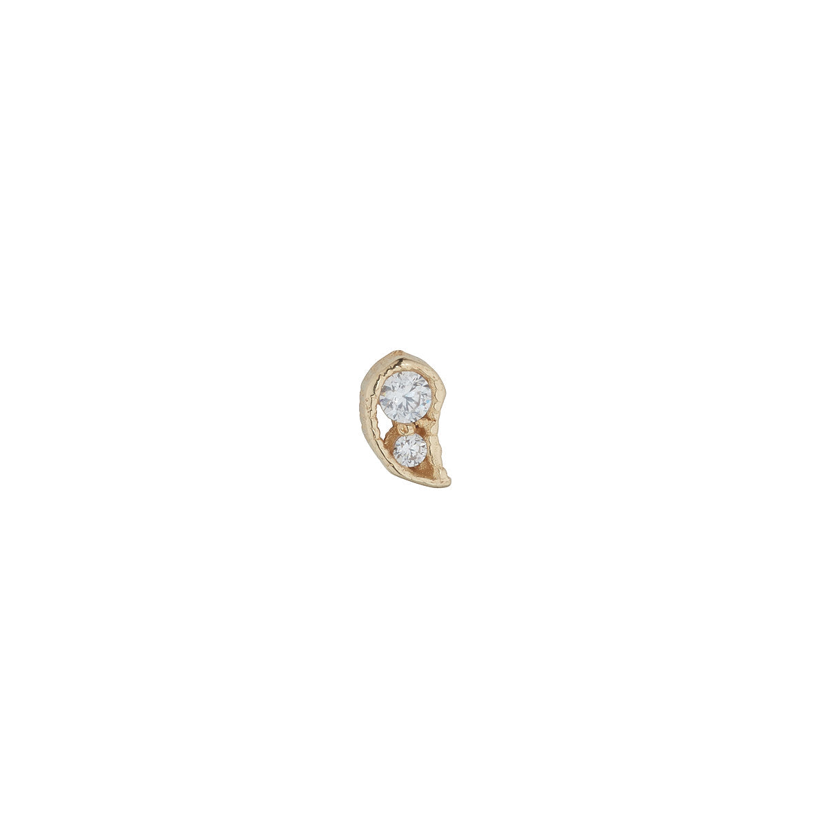 9ct Gold Cubic Zirconia Pasiley Single Stud Earring