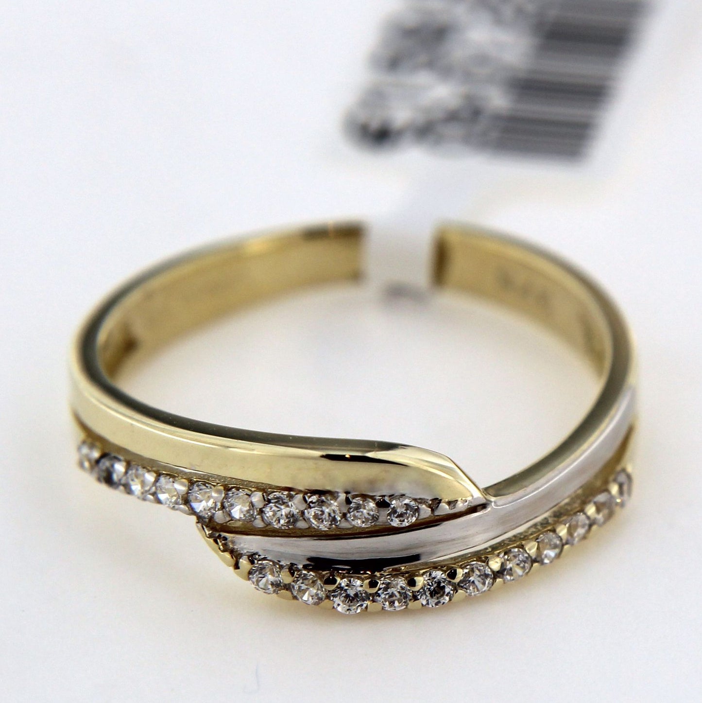 9ct Two Colour Cubic Zirconia Ring