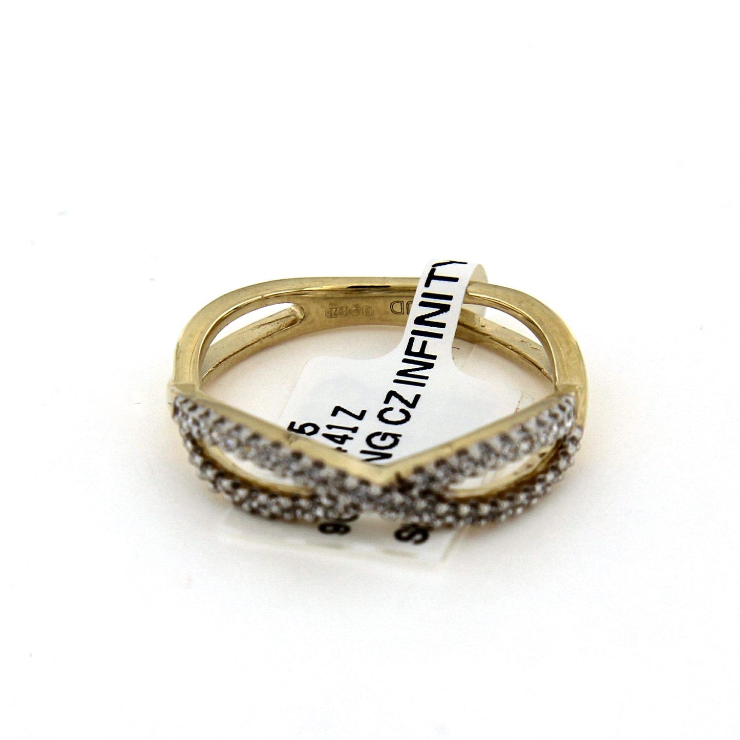 9ct Cubic Zirconia Infinity Ring