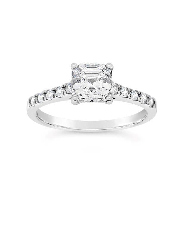 9ct White Gold Cubic Zirconia Solitaire Dress Ring